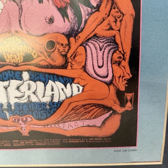 Grateful Dead 1968 New Years Eve Winterland Lee Conklin Bill Graham Poster Frame - Picture 11 of 12
